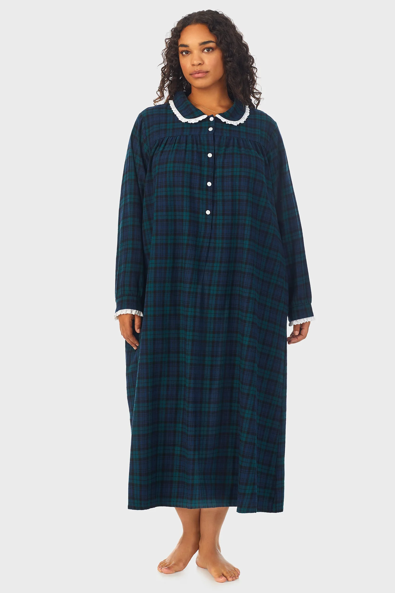 Black Watch Peterpan Flannel Gown Plus - Image 4