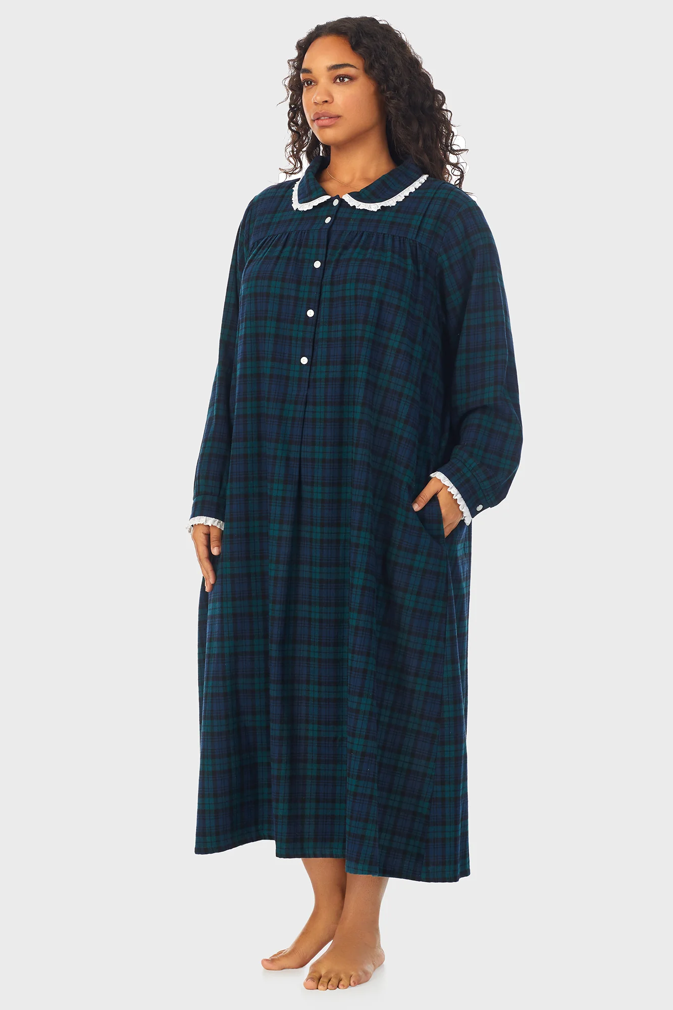 Black Watch Peterpan Flannel Gown Plus - Image 5