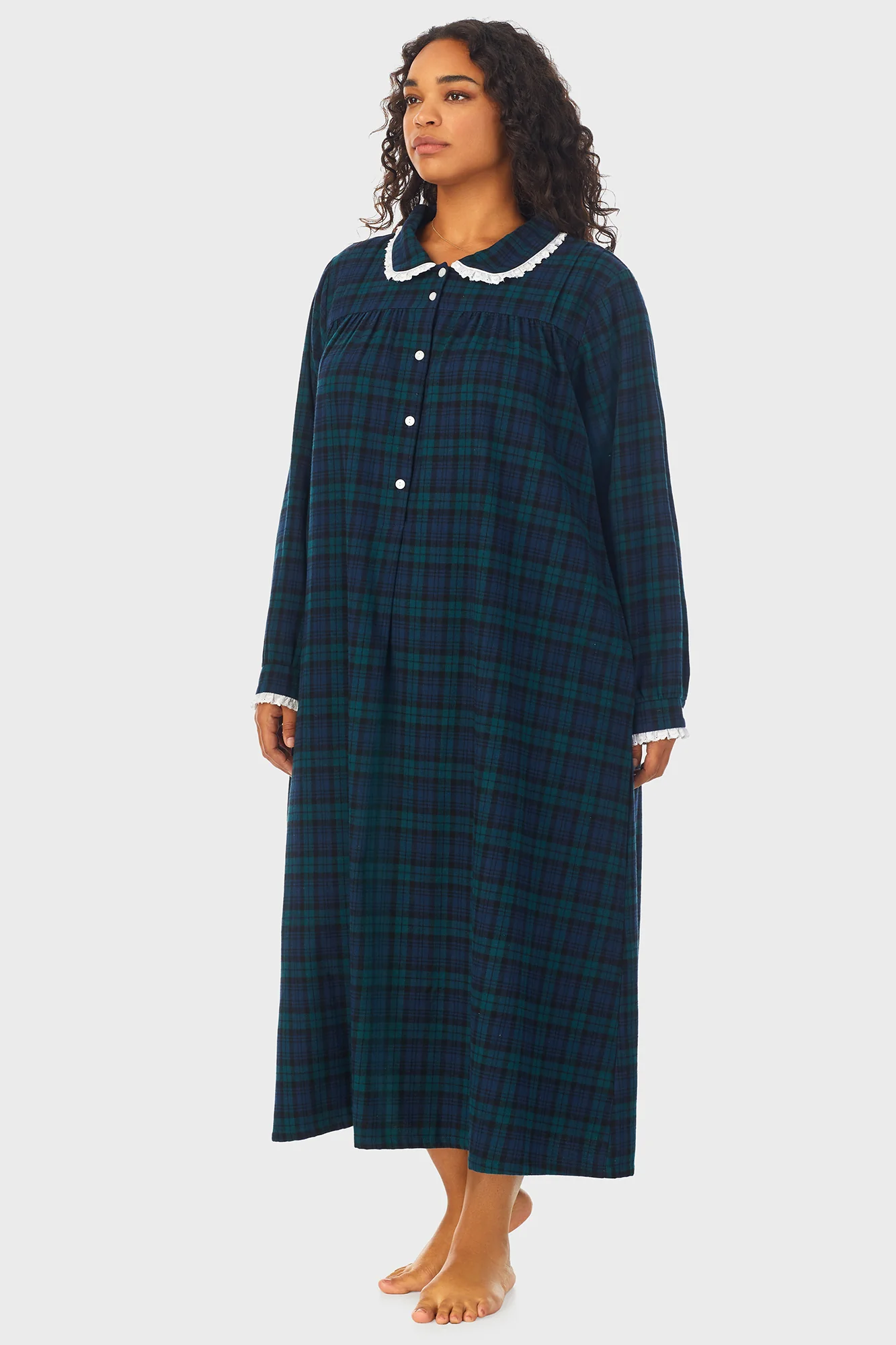 Black Watch Peterpan Flannel Gown Plus - Image 6
