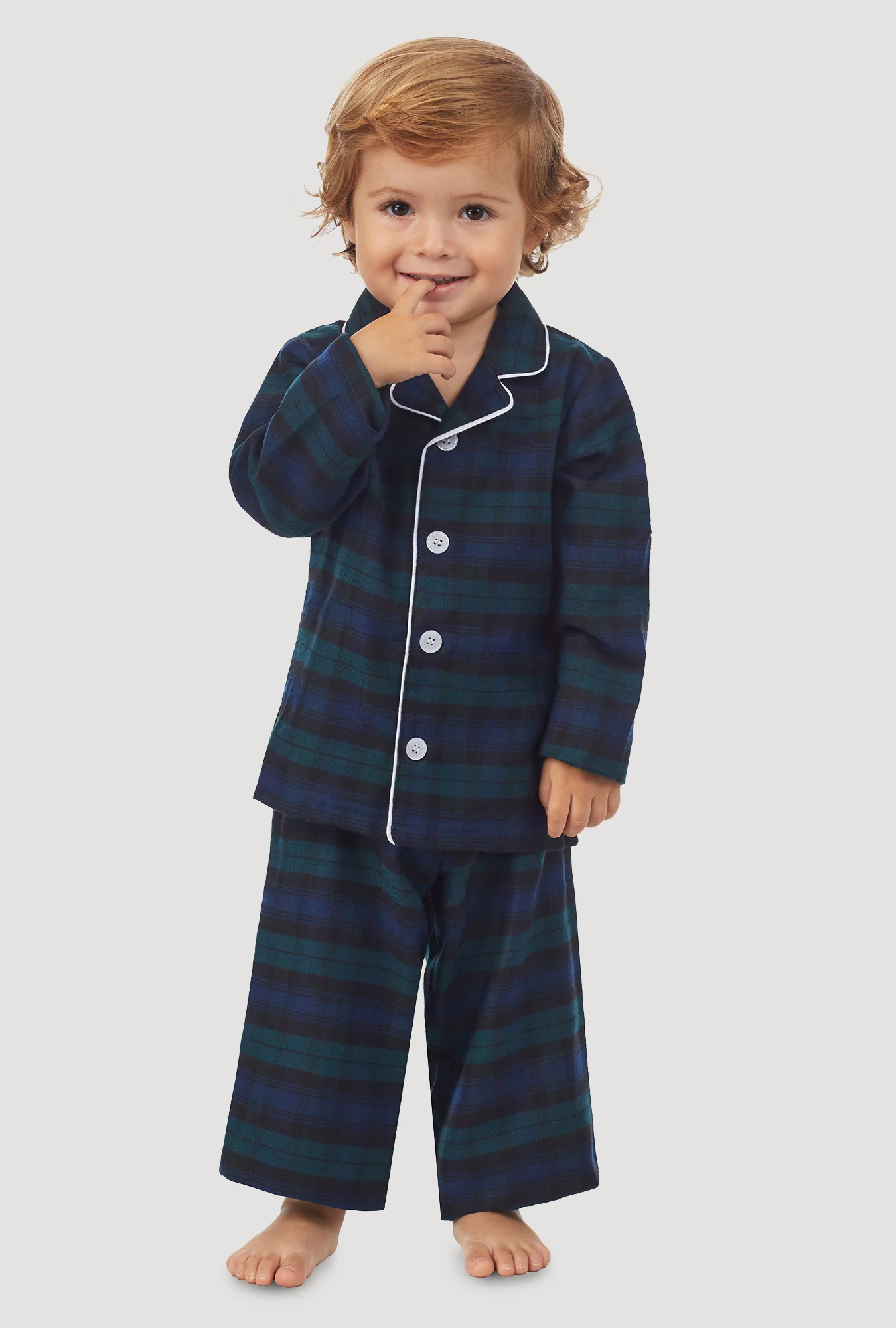 Unisex Toddler & Kids Black Watch Plaid Pajama Set - Image 9