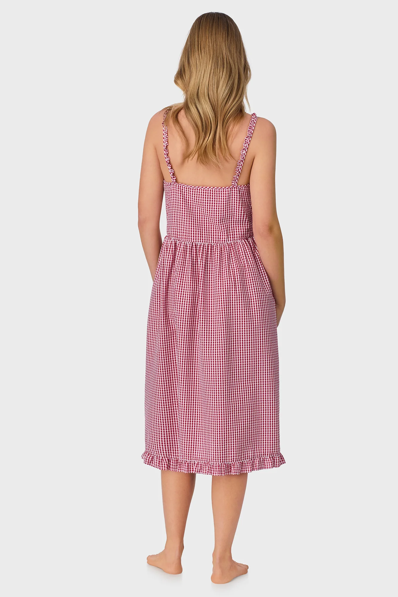 Picnic Plaid Seersucker Yarndye Check Sundress - Image 5