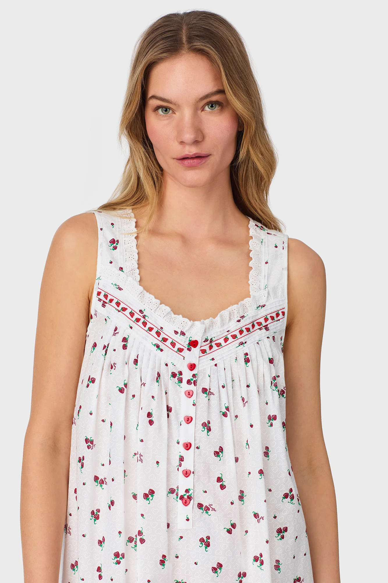 Strawberry Jubilee Cotton Lawn Ballet Nightgown - Image 4