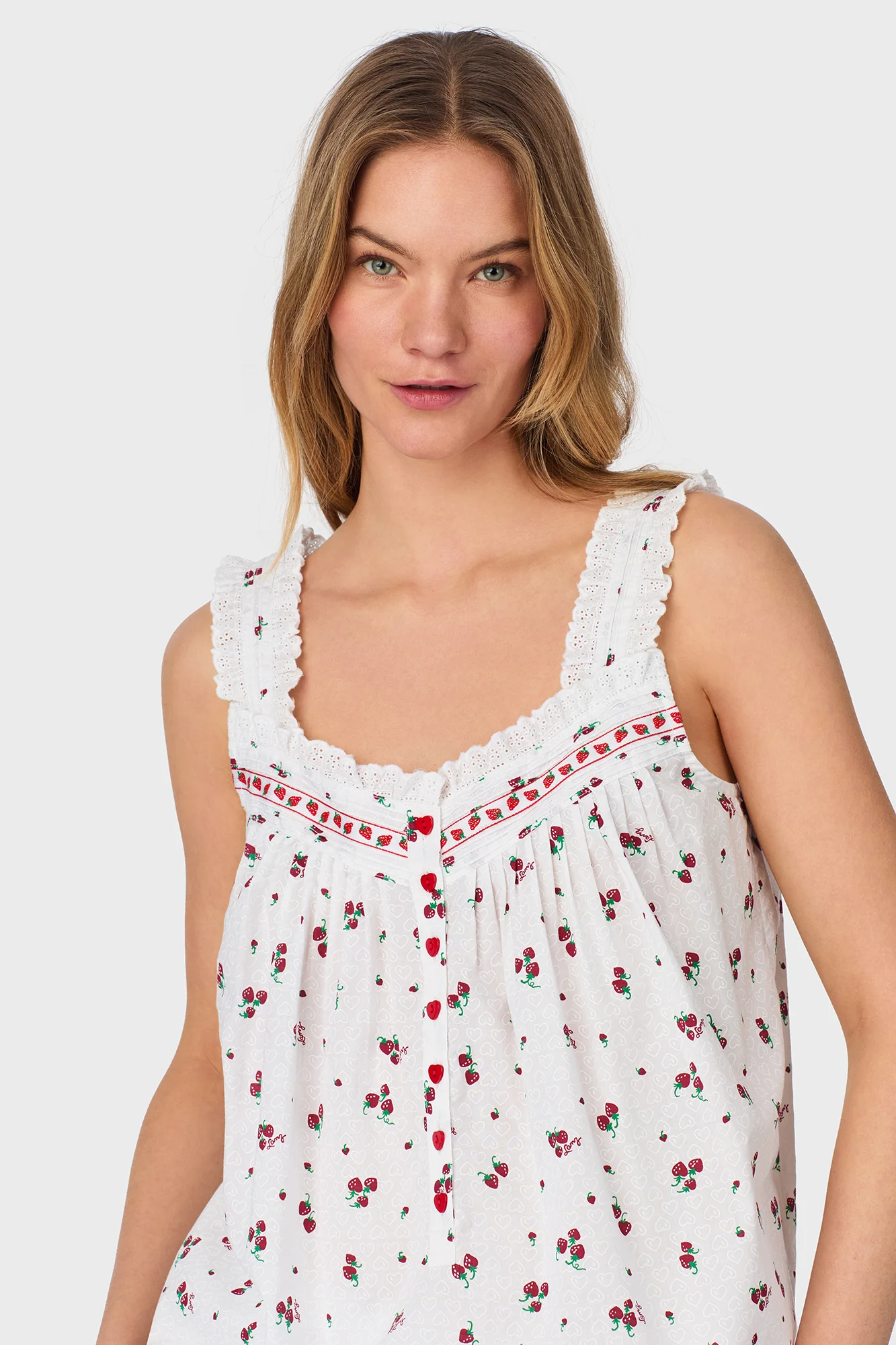 Strawberry Jubilee Cotton Lawn Capri Pajama - Image 4