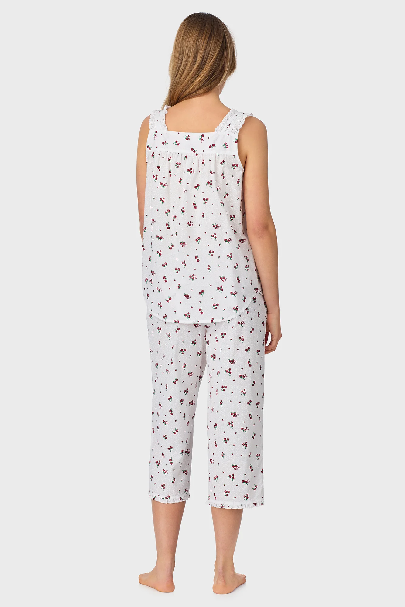 Strawberry Jubilee Cotton Lawn Capri Pajama - Image 5