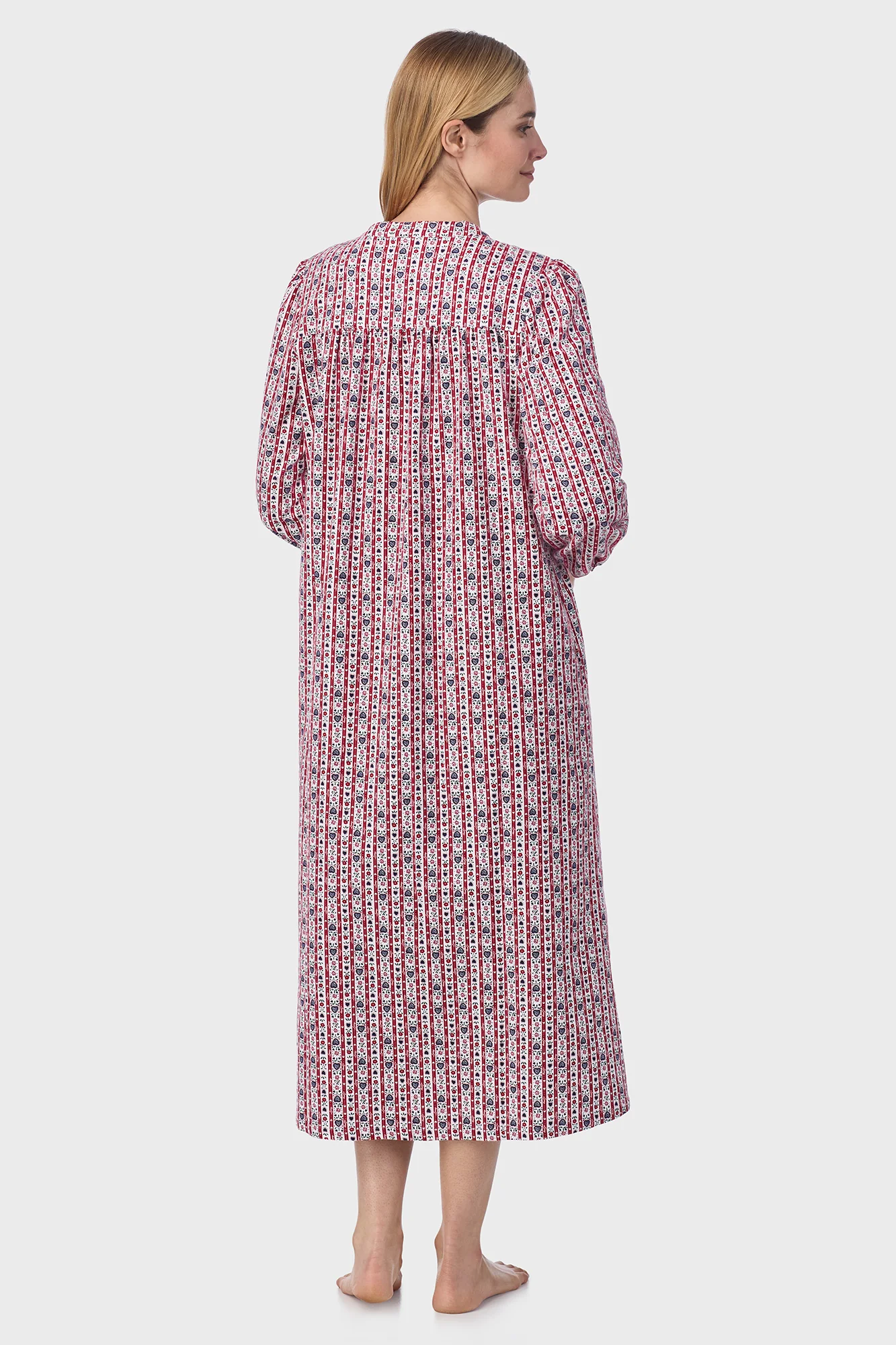 Sweet & Simple Red Tyrolean Flannel Gown - Image 3