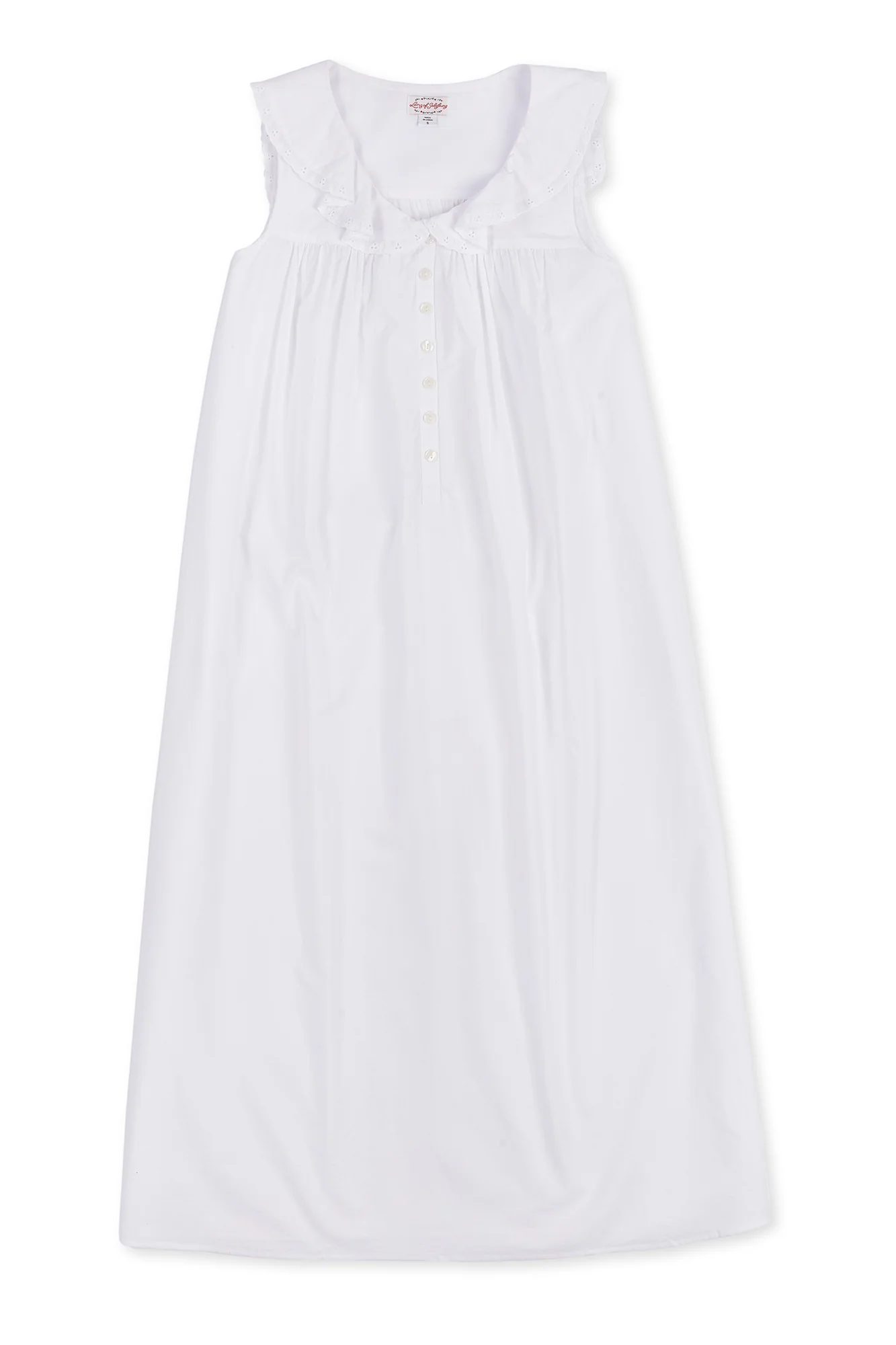 White Cotton Dream Long Nightgown - Image 5